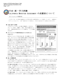 STAR 統一学力試験 CALIFORNIA MODIFIED