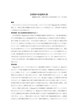長期海外派遣報告書