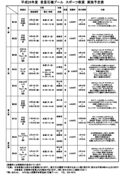 26年度プール教室(PDFで見れます)