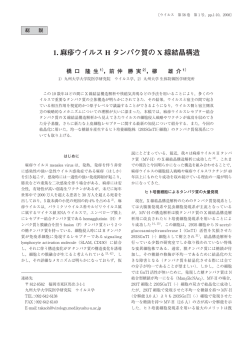 1. 麻疹ウイルス H タンパク質の X 線結晶構造
