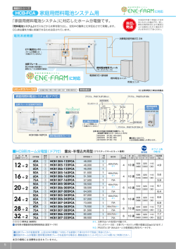 HCB-FCA 家庭用燃料電池システム用