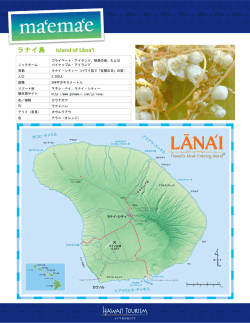 ラナイ島 Island of Lāna`i - Hawaii Tourism Authority