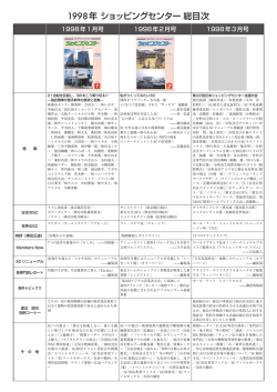 1998年 - 日本ショッピングセンター協会
