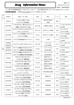 薬事委員会の結果（平成24年8月31日）
