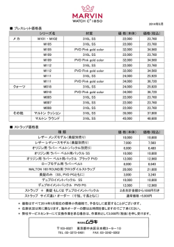 MARVIN ストラップ 他 価格表