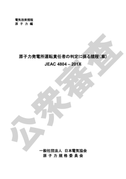 原子力発電所運転責任者の判定に係る規程