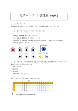電子レンジ 外部仕様 ver0.1