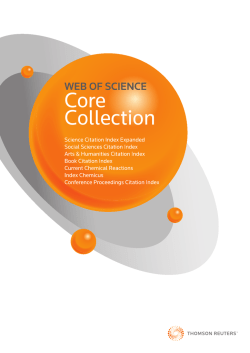 Web of Science Core Collection ファクトシート