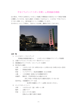 やまぐちピンクリボン運動への参加（PDF）