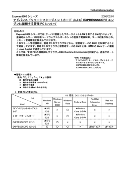 アドバンスドリモートマネージメントカード および EXPRESSSCOPE エン