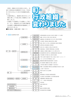 町 行政組織 変わりました 町の 行政組織が 変わりました