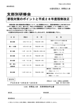 節税対策のポイントと平成28年度税制改正