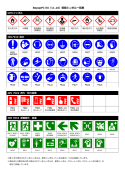 BepopPC EXシンボルマーク・ピクトサイン一覧表