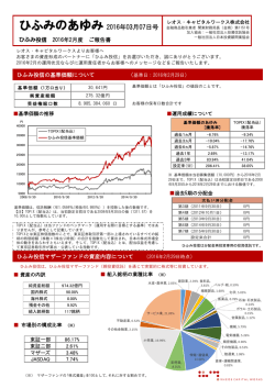 ひふみのあゆみ 2016年03月07日号 - ひふみ投信