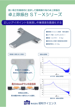卓上除振台ST&minus;Xシリーズ - 株式会社昭和サイエンス｜除振台、防振台