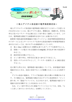 地上デジタル放送波の電界強度測定法