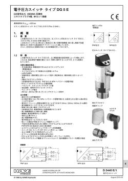 電子式圧力スイッチ タイプ DG 5: D 5440 E/1