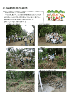 どんぐり公園隣地の伐採木の処理作業