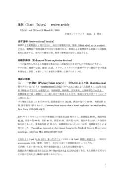 爆創（Blast Injury） review article