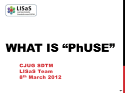 PhUSE - CDISC