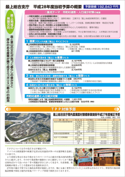 最上総合支庁 平成28年度当初予算の概要 予算規模 192,843 千円