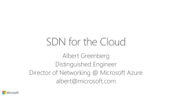 SDN for the Cloud - SIGCOMM Conference