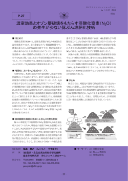 温室効果とオゾン層破壊をもたらす亜酸化窒素（N2O） の発生が少ない豚