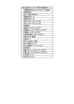 1 茅野市玉川サッカースポーツ少年団 2 豊科南SC 3 FC・青木SPIRITS