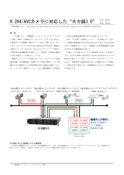 H.264/AVCカメラに対応した&ldquo;ネカ録3.0&rdquo; 内村 誠之*