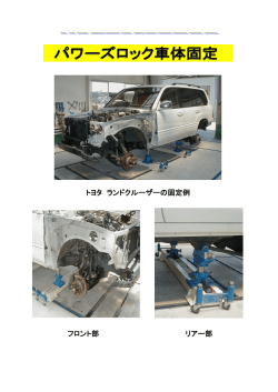 フロント部 リアー部 トヨタ ランドクルーザーの固定例