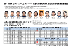 6月大会結果発表＆全国大会出場権獲得者発表
