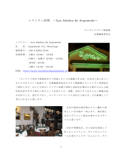 レストラン訪問 ～Los Adobes de Argomedo～