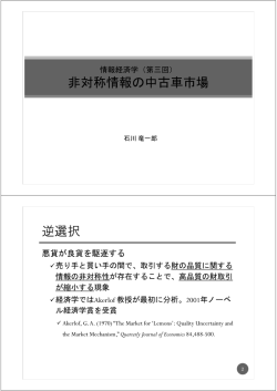 非対称情報の中古車市場 逆選択