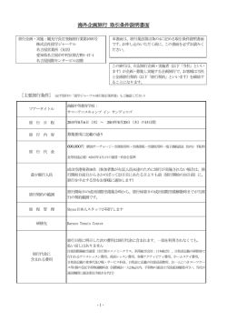 海外企画旅行 取引条件説明書面 - SKYUSアメリカテニス留学
