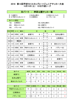 2016 第13回甲府セリエカップU-11ジュニアサッカー大会 Bパート ： 押原