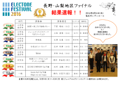 長野・山梨地区ファイナル