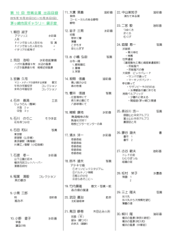 第 10 回 悠稀会展 出品目録 茅ヶ崎市民ギャラリー 展示室