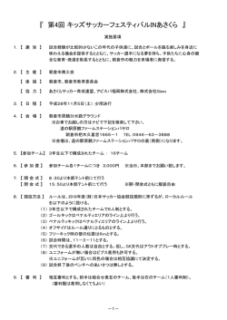 第4回 キッズサッカーフェスティバルINあさくら