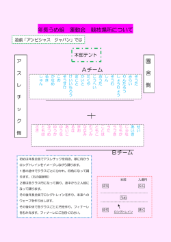 年長うめ組 運動会 競技場所について 園 舎 側 Aチーム Bチーム