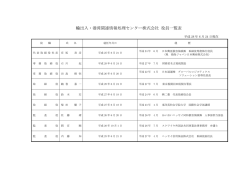 輸出入・港湾関連情報処理センター株式会社 役員一覧表(PDFファイル)