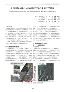 太田川放水路における河口干潟の生態工学研究