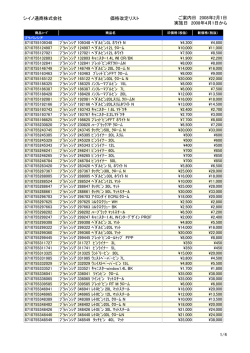 シイノ通商株式会社 価格改定リスト ご案内日 2008年2月1日 実施日