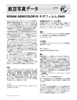 エアロカラーⅣ ネガティブフィルム 2460 - コダック