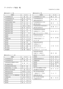 アークスグループ役員一覧