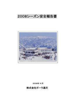 2008シーズン安全報告書
