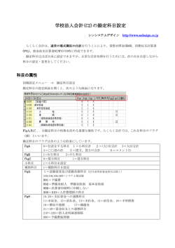 の勘定科目設定 - シンシステムデザイン