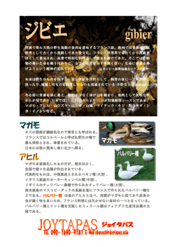 狩猟で得た天然の野生鳥獣の食肉を意味するフランス語。欧州では貴族