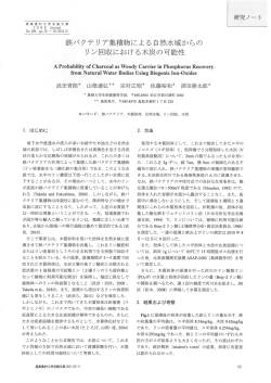鉄バクテリア集積物による自然水域からの リン回収における木炭の可能性