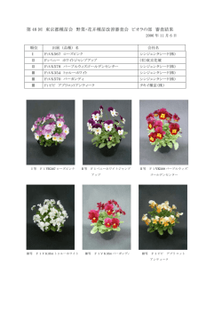 東京都種苗会野菜・花き種苗改善審査会ビオラの部