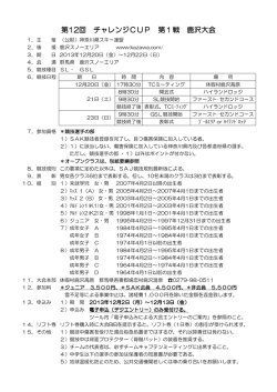 第12回 チャレンジCUP 第1戦 鹿沢大会